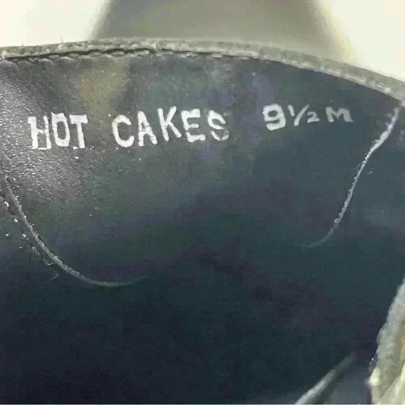 Nicole black leather slip on block heel Brazilian vintage court shoes Size 9.5 M - Picture 9 of 12